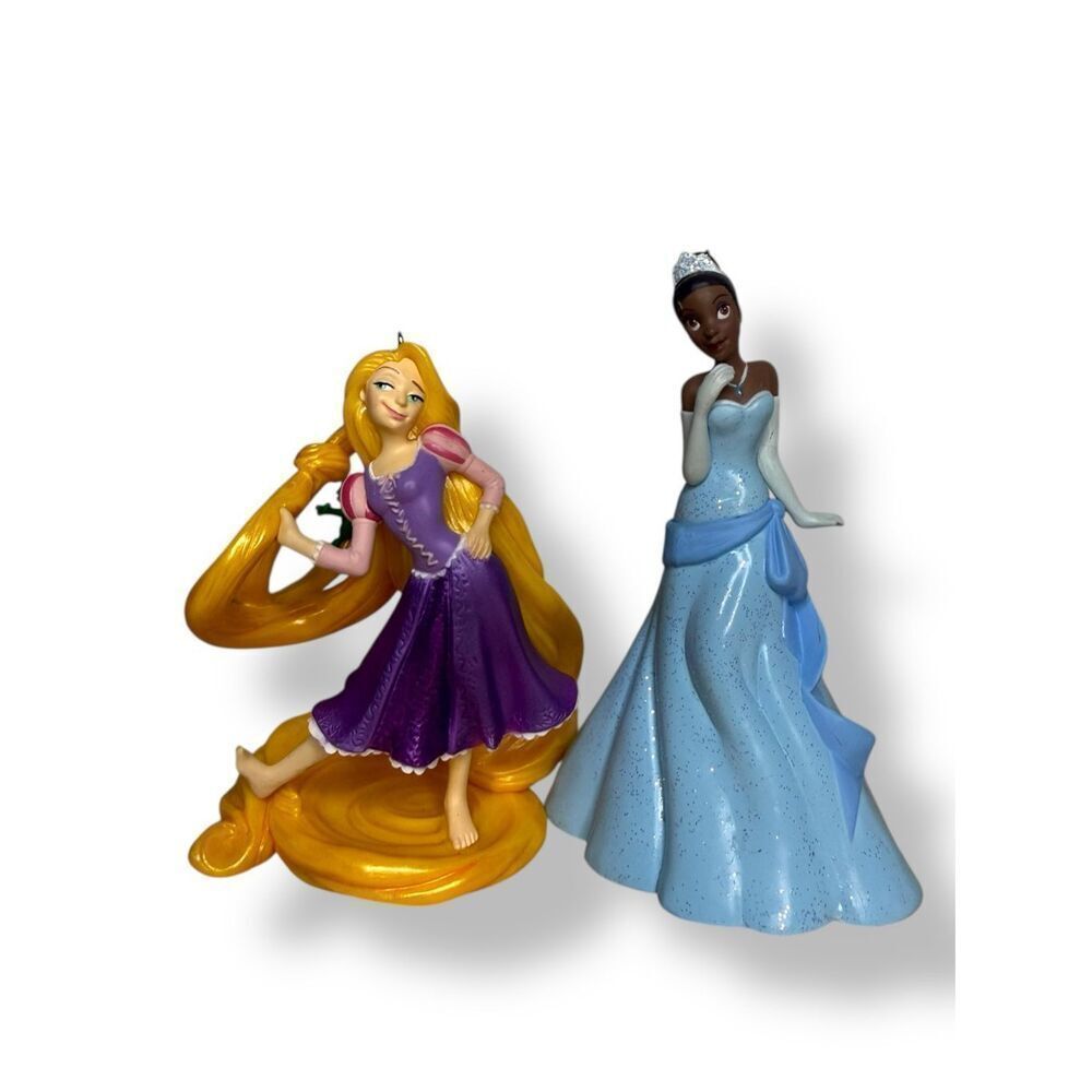 Hallmark Disney Christmas Ornaments Princess & The Frog Tiana Tangled Rapunzel